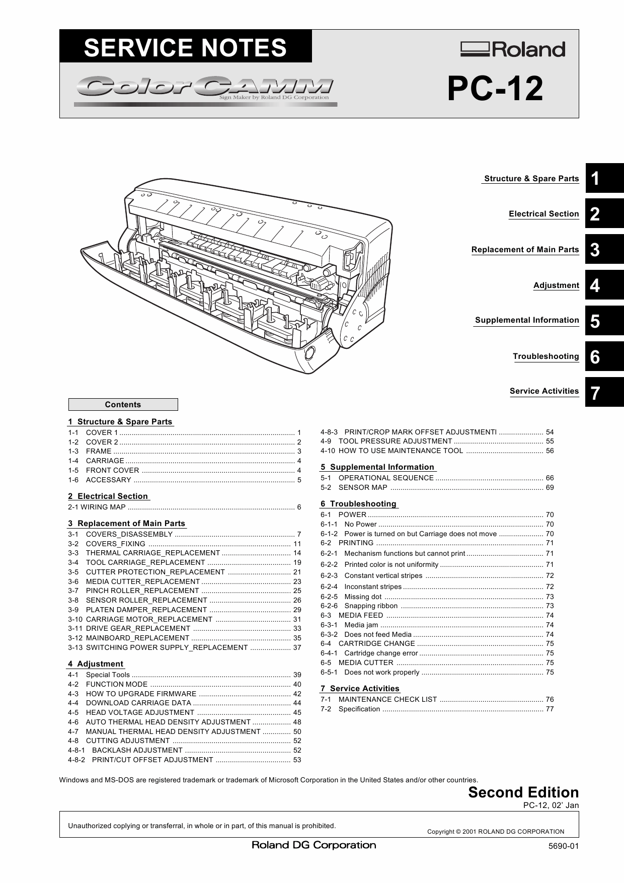 Roland ColorCAMM PC 12 Service Notes Manual-1